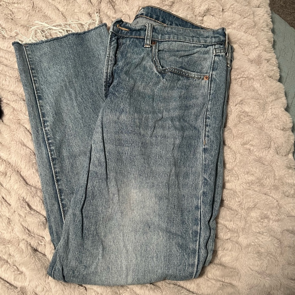 Old navy sky high straight extra high rise jeans